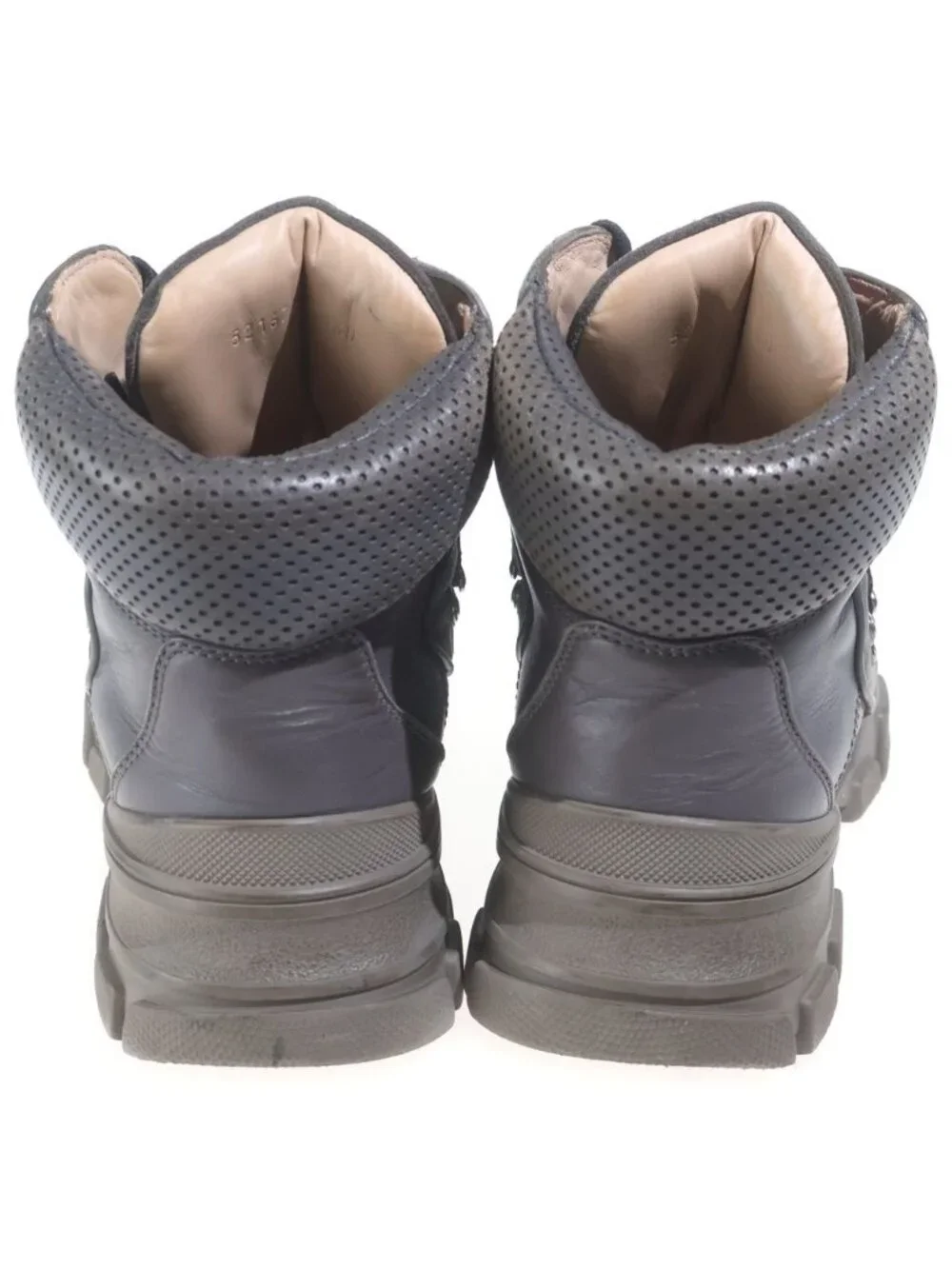 Gucci Flash Trek GG Cabas High Cut Sneakers Trekking Boots Brown